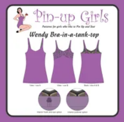 Wendy bra sewing pattern worn under tank top