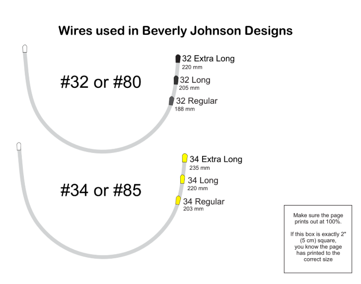 Underwires used in Beverly Johnson Designs
